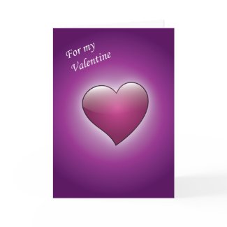 For My Valentine greetings card (with text) zazzle_card