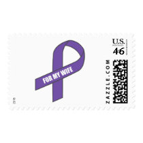 For My Wife (Purple Ribbon) Postage Stamp