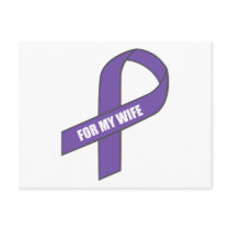 For My Wife (Purple Ribbon) Postcard