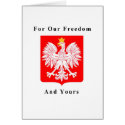 For Our Freedom And Yours cards
