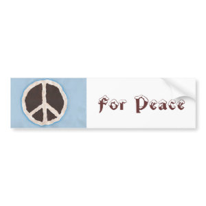 For Peace chocolate peace pie bumper stickers bumpersticker