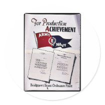 For Production Achievement, Army Navy Sticker