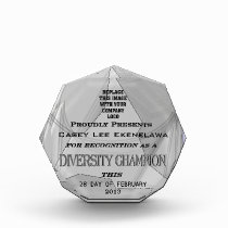 For Recognition as a Diversity Champion Award awards