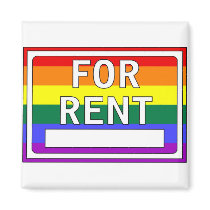 "For Rent" in 3 Different Pride Designs magnets by markthaler "For Rent" in 3 Different Pride Designs magnets