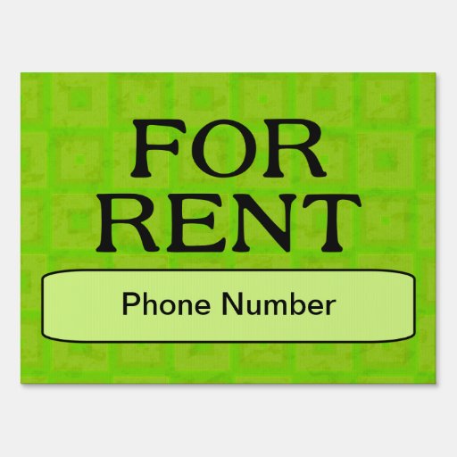 FOR RENT SIGN Zazzle