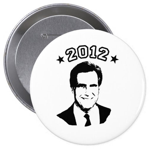 FOR ROMNEY 2012 PINBACK BUTTON