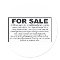 For Sale - Barack Obama's US Senate Seat stickers