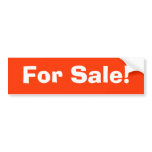 For Sale Bumper Sticker bumper stickers