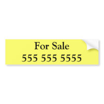 For Sale bumper sticker with phone number bumper stickers by Cherylsart For Sale bumper sticker with phone number bumper stickers
