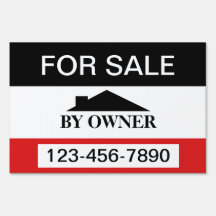 For Sale By Owner House Sale Yard Sign