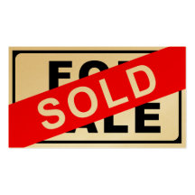 FOR SALE / SOLD sign Business Card Templates