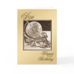 For Son, a traditional birthday card