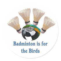 For The Birds Badminton Sticker