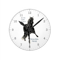 For the Glide of your Life Peruvian Horse Round Wallclock