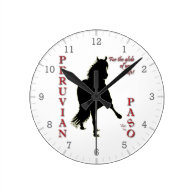 For the Glide of Your Life Peruvian Paso Round Wallclock