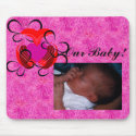 For The Love Of Butterflies Add Baby Photo Mousepad
