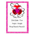 For The Love Of Butterflies Birth Announcement Inserts