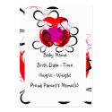 For The Love Of Butterflies Birth Announcement Inserts