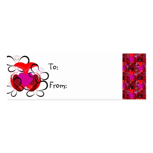 For The Love Of Butterflies Gift Tag Business Cards (front side)