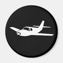 For the love of flying simple airplane magnet