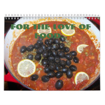 For the love of food calender wall calendars
