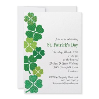 For the Love of Shamrocks Invitation invitation
