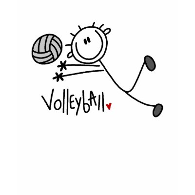 For the Love of Volleyball T Shirts by stick_figures