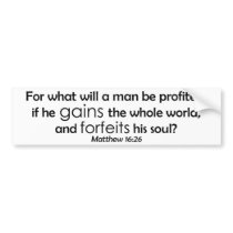 For What (white) bumper stickers by experiencethebible For What (white) bumper stickers