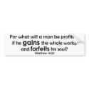 For What (white, version 2) bumper stickers by experiencethebible For What (white, version 2) bumper stickers