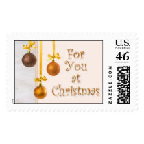 For You At Christmas Baubles Postage