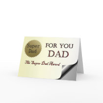 For You Dad Super Dad Award cards by JustParties For You Dad Super Dad Award cards