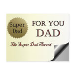 For You Dad Super Dad Award Postcard