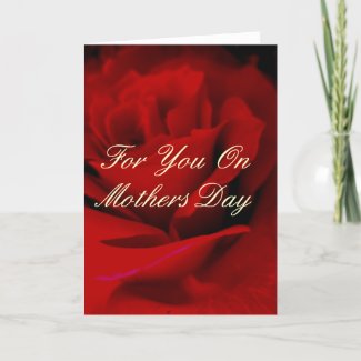 For You On Mothers Day card