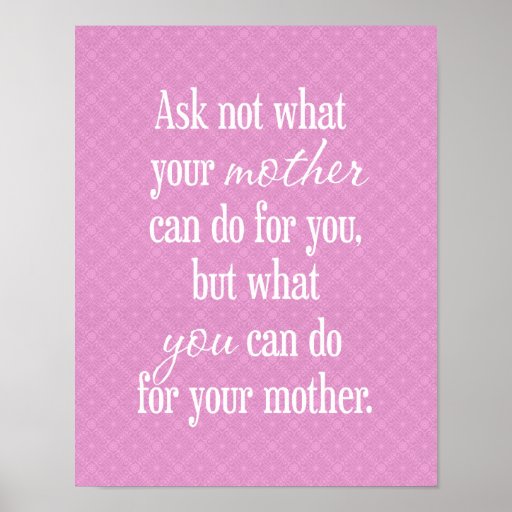 For Your Mother - Pink Print