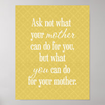 For Your Mother - Yellow Posters