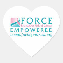 FORCE Facing Our Risk of Cancer Empowered Heart Stickers