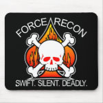 Force Recon Skull Black Mouse Pads Force Recon Skull Black Mouse Pads