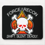 Force Recon Skull Black mousepads