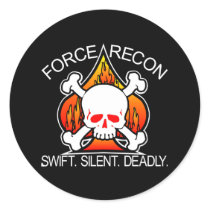 Force Recon Skull Black stickers by WhiteTiger_LLC Force Recon Skull Black stickers