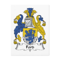 Ford Family Crest postcards by coatsofarms Ford Family Crest postcards