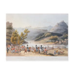 Fording of the River Mondego,engraved by C. Postcard