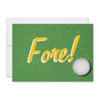 Fore - 40th Golf Birthday Party Announcement