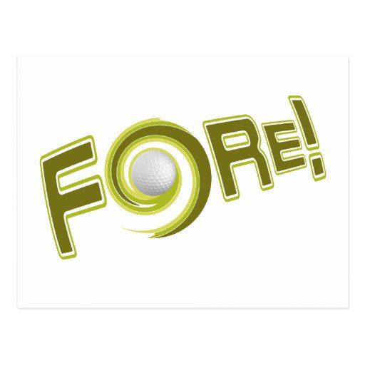 FORE!  custom postcard