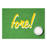 Fore Golf Birthday Party Announcements