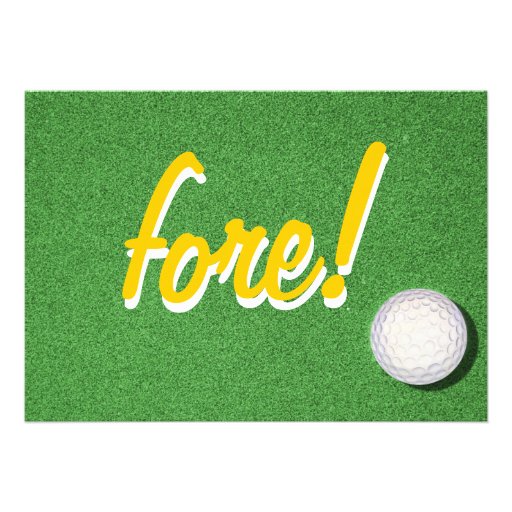 Fore Golf Birthday Party Announcements
