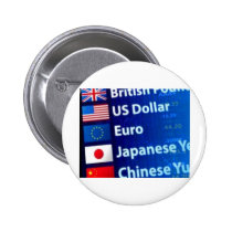 Foreign Currencies Euro Dollar Yen Yuan buttons