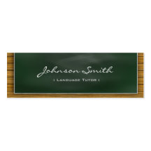 Foreign Language Tutor - Cool Blackboard Personal Business Card