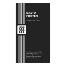 Foreign Language Tutor - Premium Double Sided Business Card