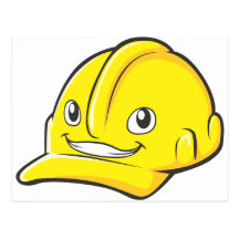 Foreman Engineer Yellow Hard Hat Postcards