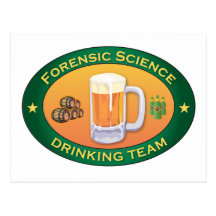 Forensic Science Drinking Team Post Cards